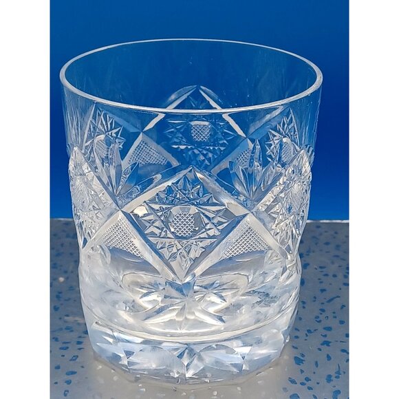 Vintage Rogaska Crystal Double Old Fashioned Glasses Set Of 5 3.5" X 3" Intricat - Picture 3 of 16